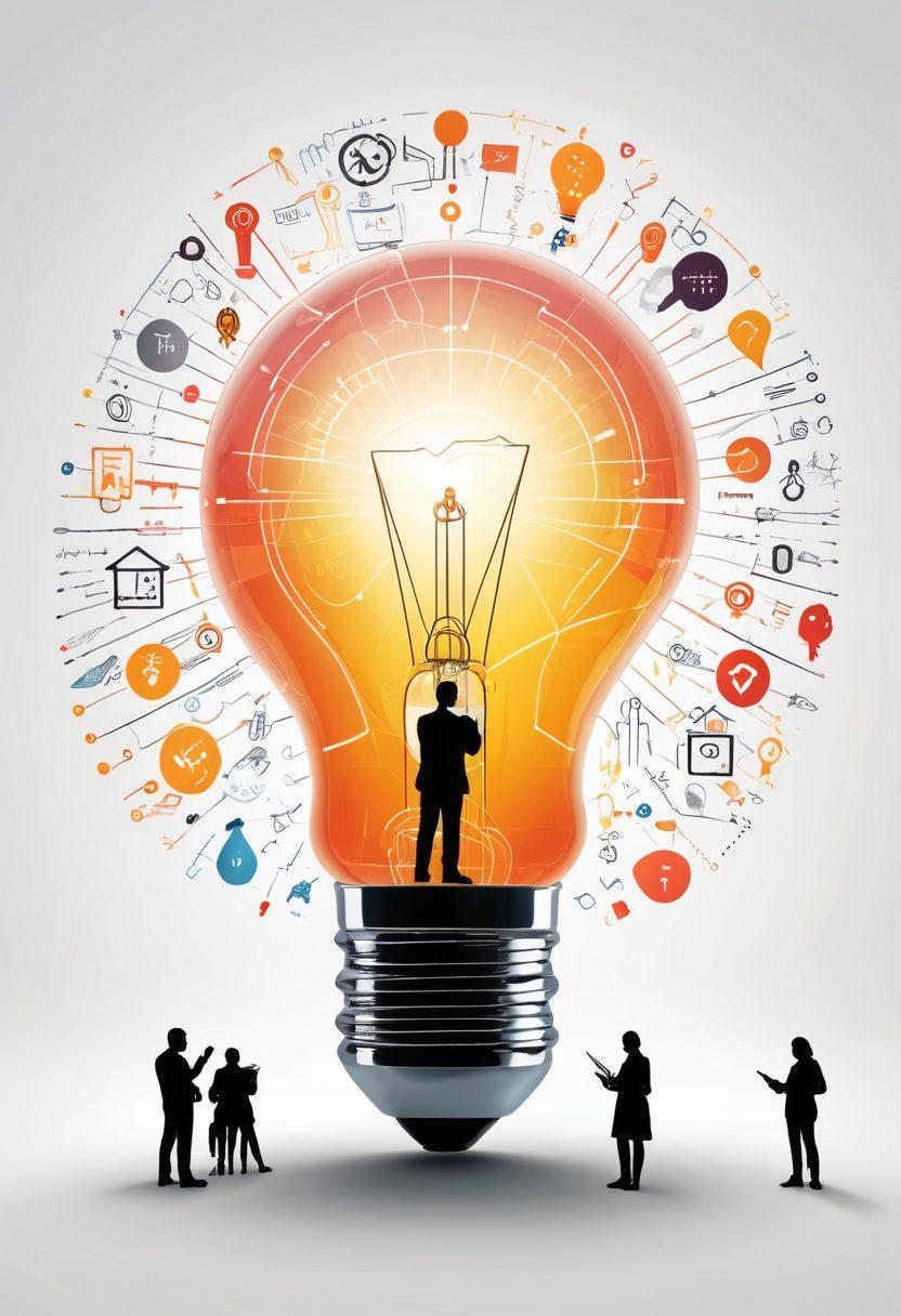 A visually captivating representation of a key unlocking a glowing lightbulb, symbolizing insights, surrounded by charts and graphs representing community trends. In the background, abstract silhouettes of diverse people engaging in discussions, showcasing a vibrant online community. Elements of technology and connection interspersed throughout the image. super-realistic. vibrant colors. white background.